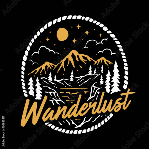 Mountain wilderness illustration