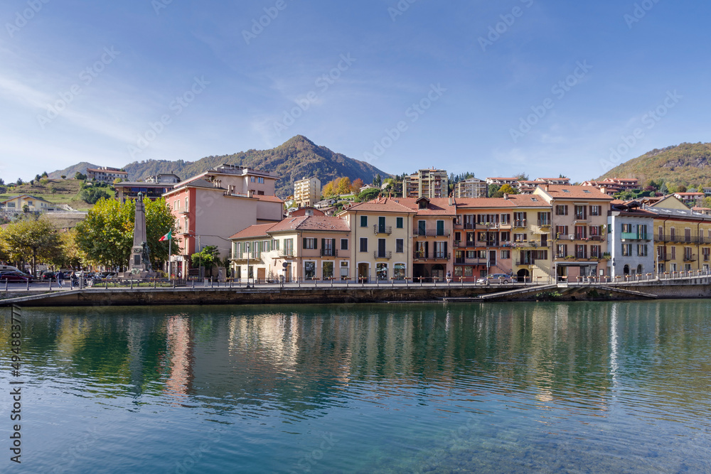 Omegna town view, Italy, Piedmont region, Lake Orta