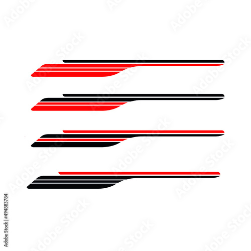 car body sticker template design vector.racing car sticker
