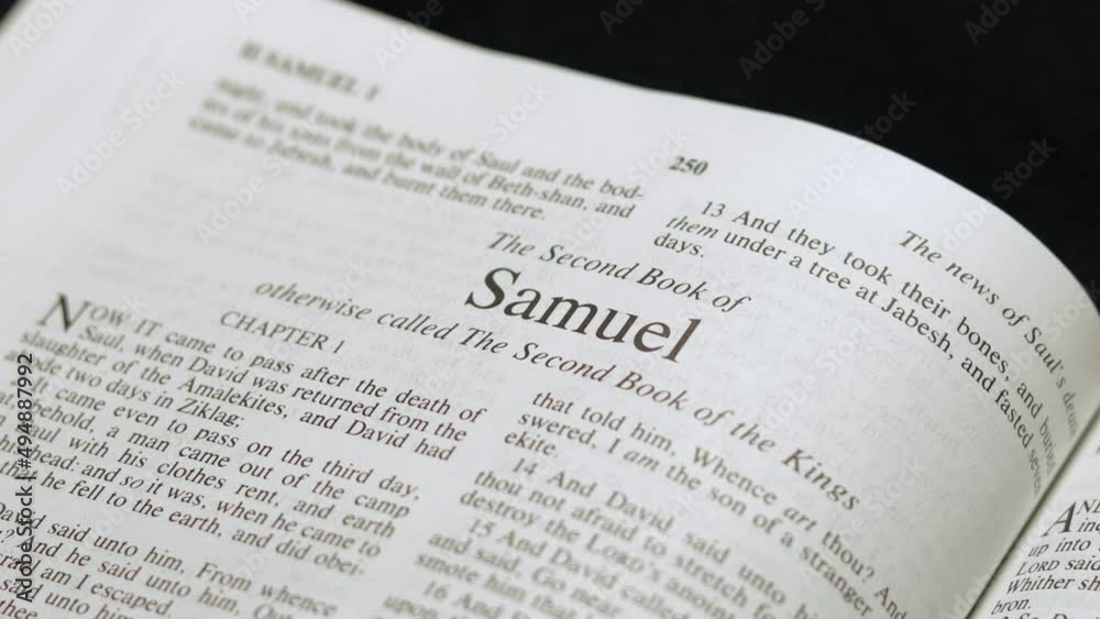 CU Bible Page Turning to the book of Second Samuel CU Bible Page Turning to the book of Second Samuel