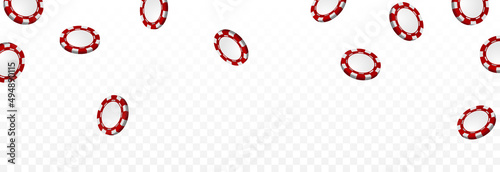 Vector casino chips fall from the sky. PNG chips, casino. PNG red chips. Jackpot, winner, poker.