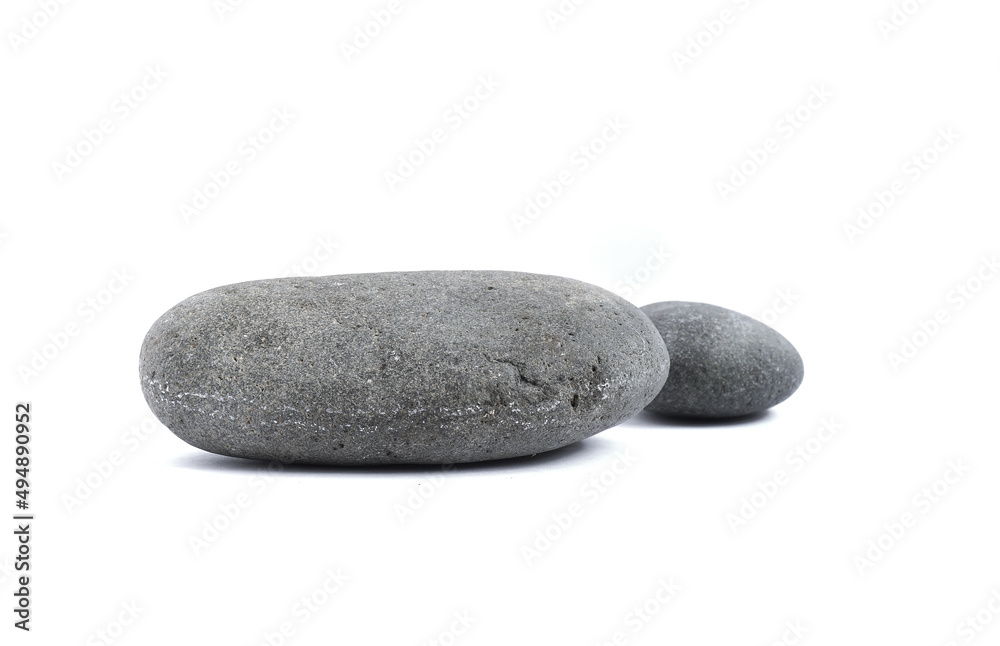 Two large shaped stones on a white background. Two large shaped stones on a white background.