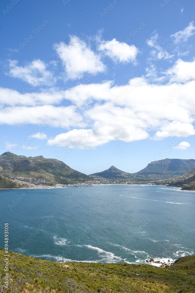 view of the coast of south africa on a sunny summer day