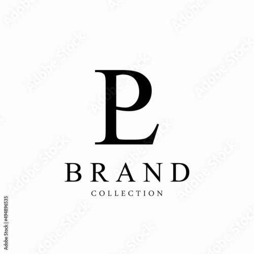 Letter PL vector logo design symbol icon emblem