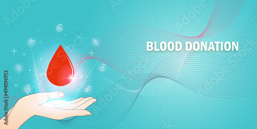 Background for donating blood in order to help people. The concept for hospital background.