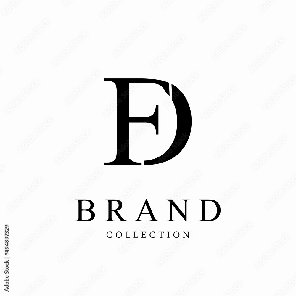 Letter FD vector logo design symbol icon emblem Letter FD vector logo design symbol icon emblem
