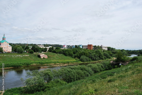 View of the Dnieper River and the Zadneprovsky district in Smolensk