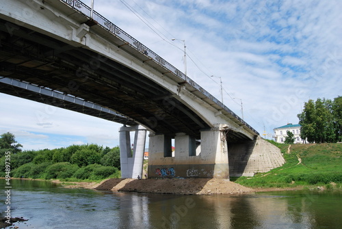 View of the Dnieper River and the Assumption Bridge in Smolensk