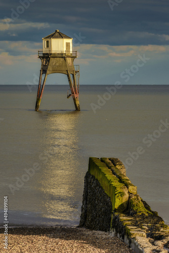 Beautiful view of a Lighthouse at the Dovercourt near the coast in UK photo