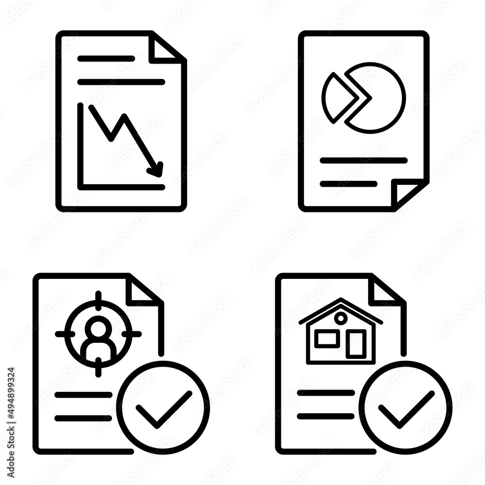 Docs1-2 Flat Icon Set Isolated On White Background Docs1-2 Flat Icon Set Isolated On White Background