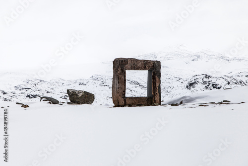 Stone Monument in Mefjellet, Norway photo