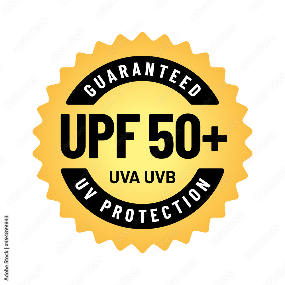 UPF icon. Ultraviolet Protection Factor sign. Ultra violet sunrays protection symbol. Vector illustration.