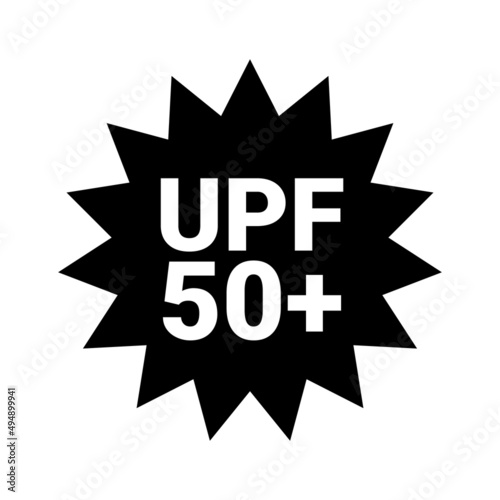 UPF icon. Ultraviolet Protection Factor sign. Ultra violet sunrays protection symbol. Vector illustration.