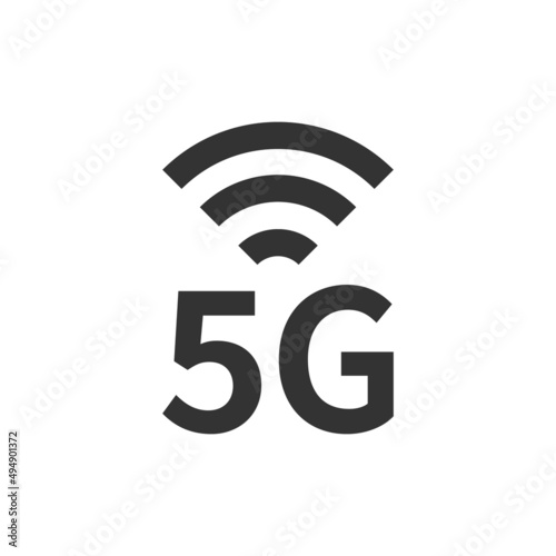 5G icon symbol isolated on white background. Vector illustration photo