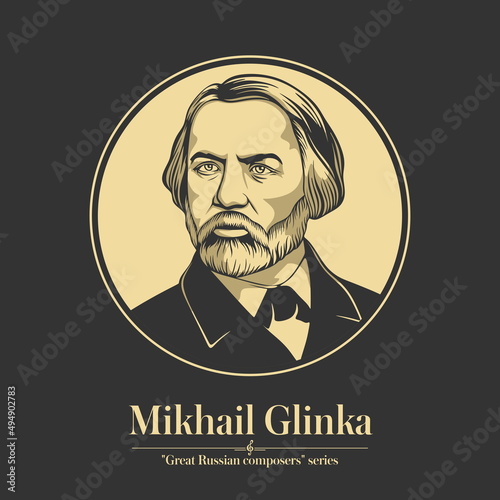 Great Russian composer. Mikhail Glinka was the first Russian composer to gain wide recognition within his own country and is often regarded as the fountainhead of Russian classical music. photo