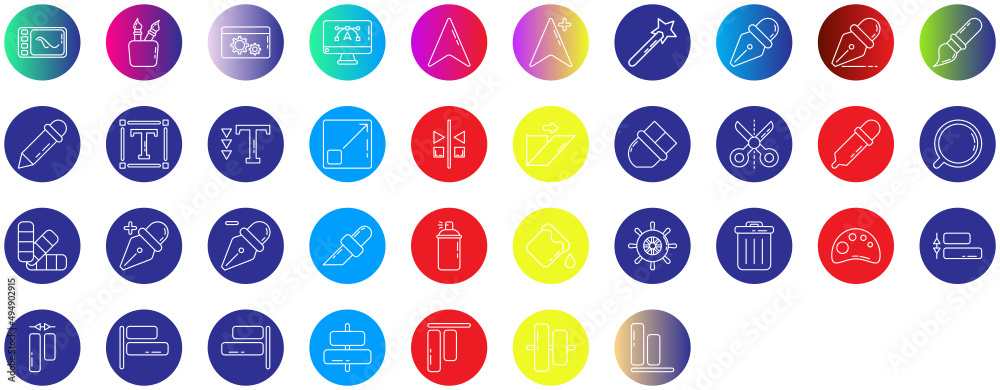 editor tools icon set editor tools icon set