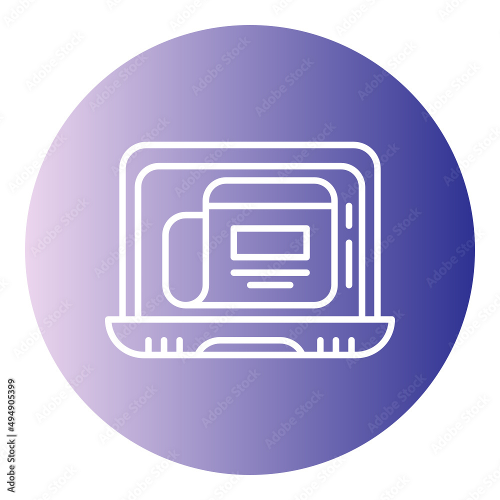 Fototapeta premium laptop and news