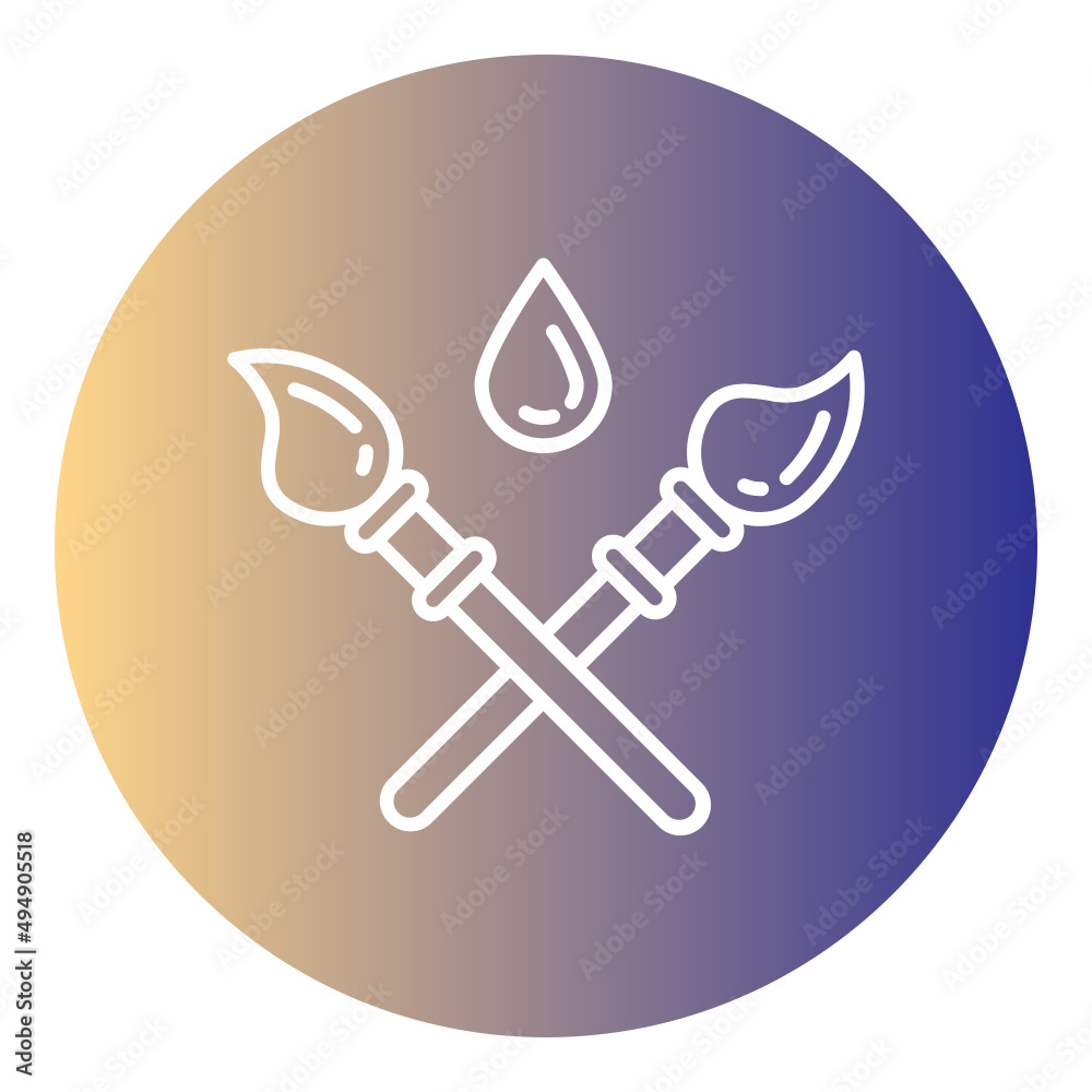 paint brush and waterdrop