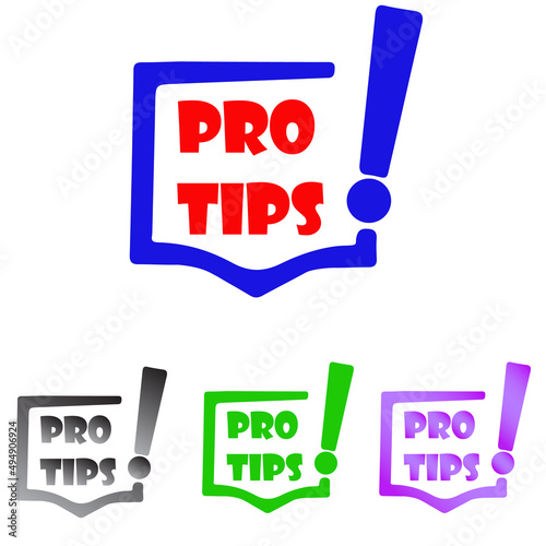 Pro Tips Symbol-Different Colors