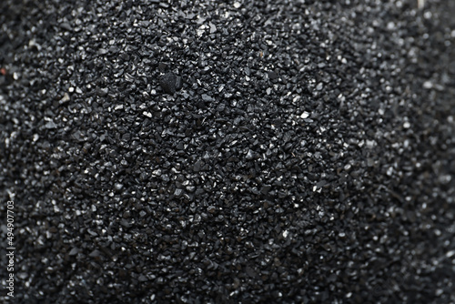 Coconut activated carbon as background