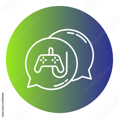 gamepad and chat bubble
