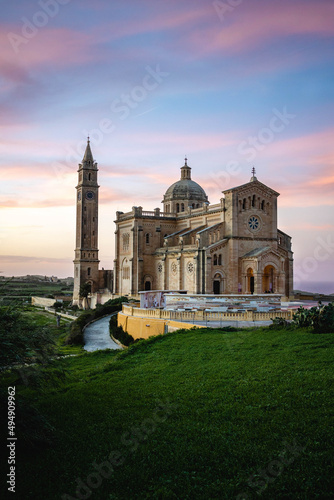 Vertical shot of an ancient building in Gozo, Malta