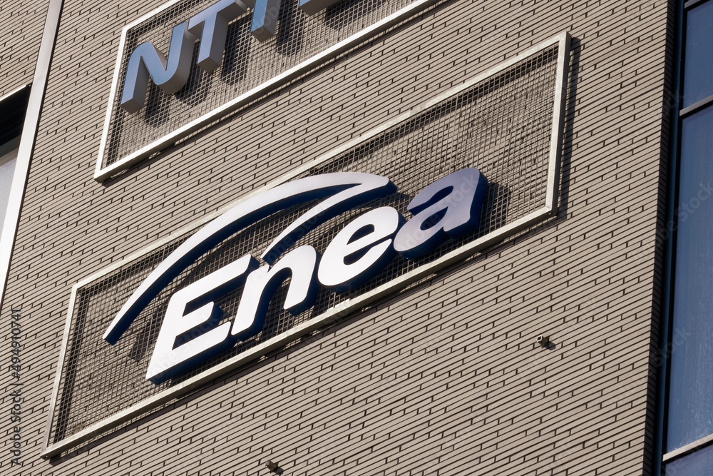 Logo of ENEA brand, the main supplier of energy and electricity in ...