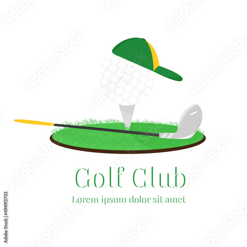 golf vektor design logo. playing golf in the golf course