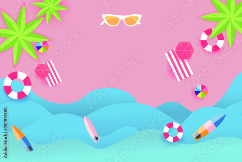 banner with beach and sea. vacation at sea.