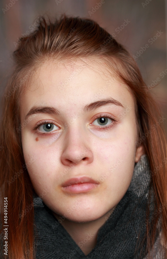 Emotional portrait of a young beautiful girl. Emotional portrait of a young beautiful girl.