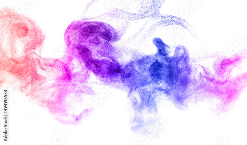 rainbow-colored dust powder explosion.   © VRVIRUS