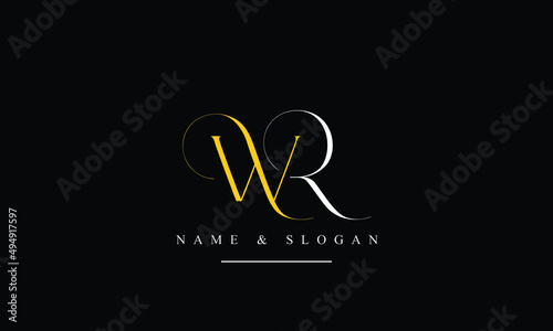 RW, WR, R, W abstract letters logo monogram
