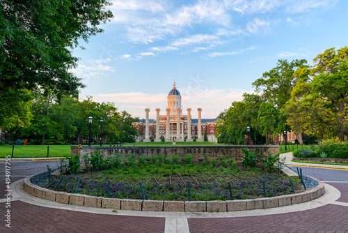 University of Missouri columns and academic hall photo