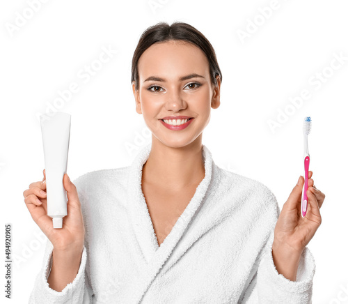 Smiling young woman with to...