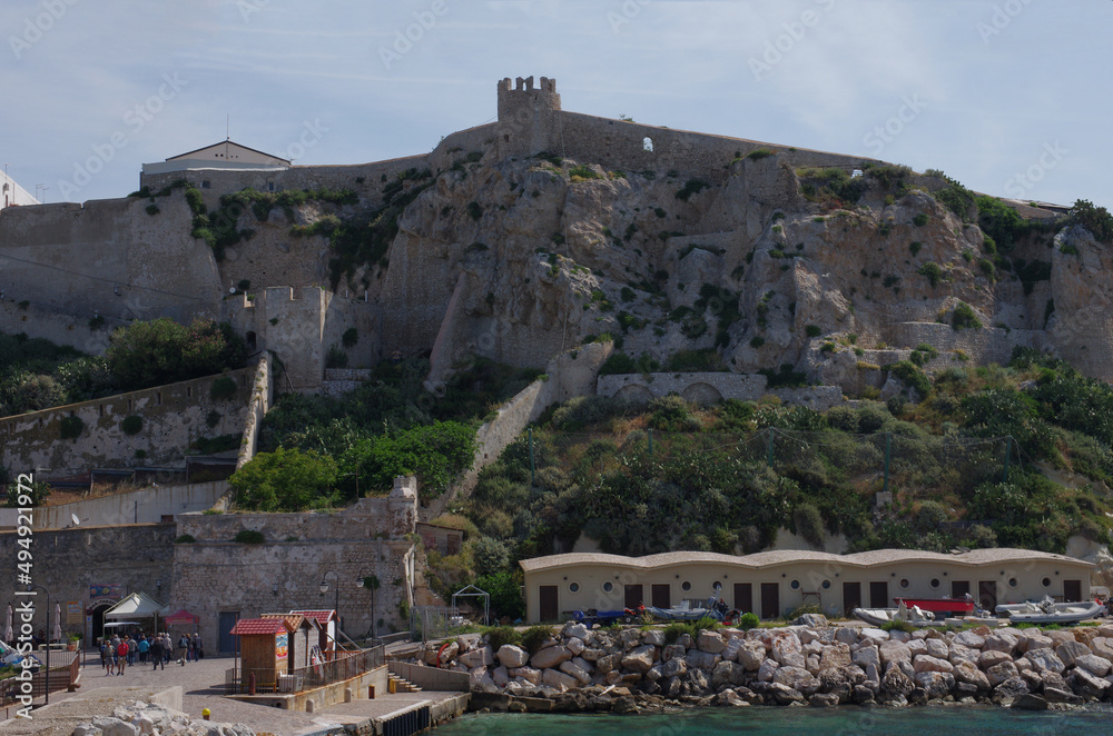 Isole Tremiti - Puglia - The stronghold of the Island of San Nicola seen from the port 