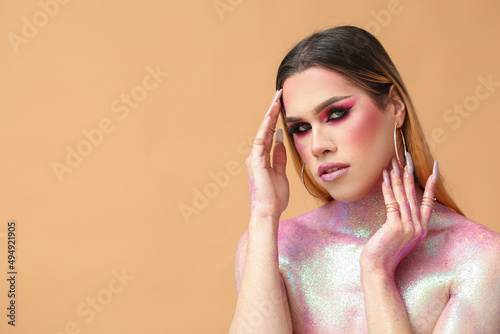 Fashionable young transgend...