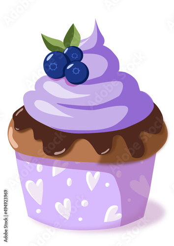 blueberry cupcake