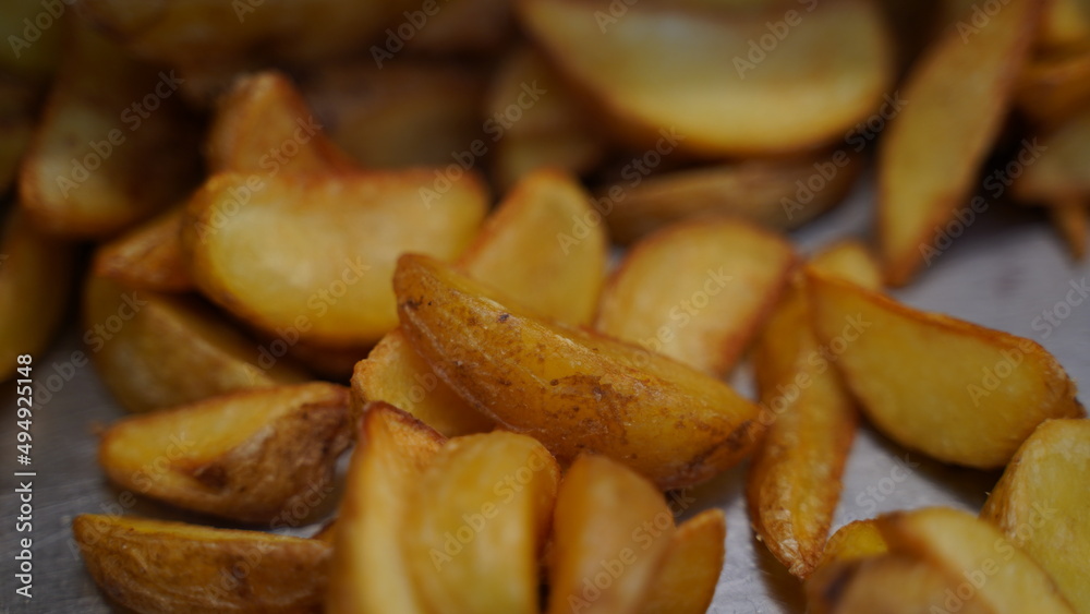 Yellow Apple Fries Close Up Yellow Apple Fries Close Up