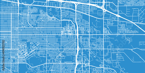 Urban vector city map of Aurora, Colorado , United States of America