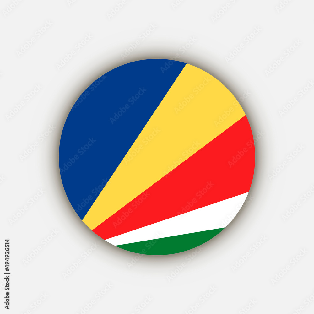 Fototapeta premium Country Seychelles. Seychelles flag. Vector illustration.