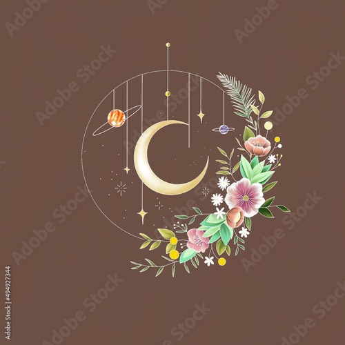 dream catcher moon drawing color