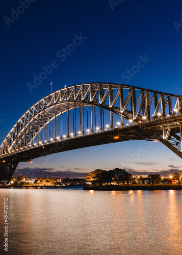 Photography Beautiful view of the cityscape of Sydney with illuminated buildings in Australi