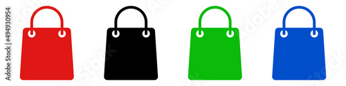 A set of bag icons. Vector.