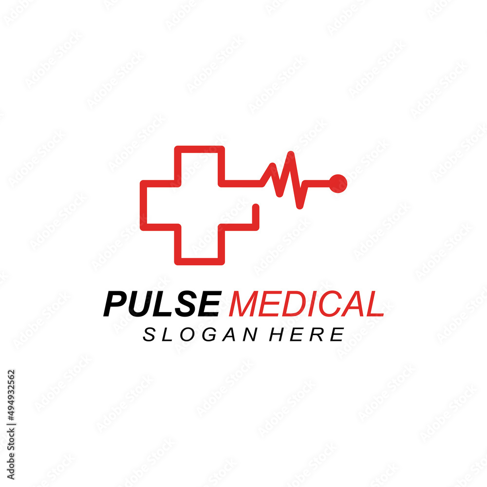 Pulse line or medical wave. Vector logo design concept illustration template Pulse line or medical wave. Vector logo design concept illustration template