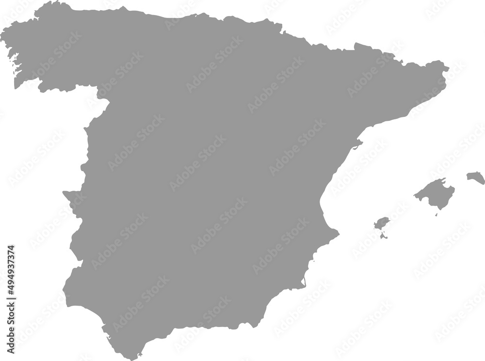 Spain map on  png or transparent  background,Symbols of Spain. vector illustration
