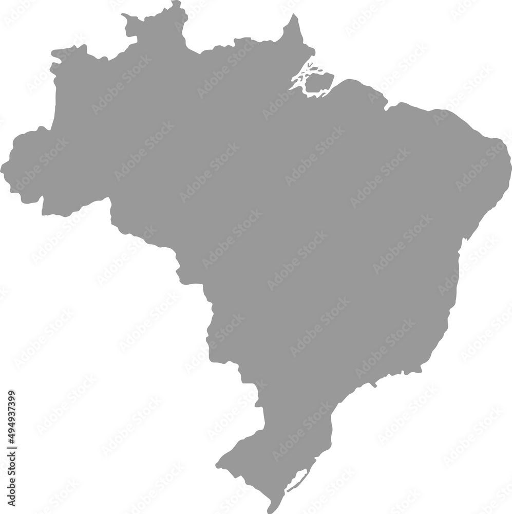 Brazil map on  png or transparent  background,Symbols of Brazil . vector illustration