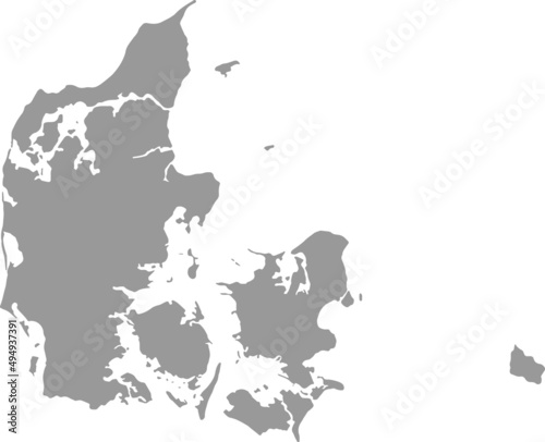 Denmark map on png or transparent background,Symbols of Denmark. vector illustration
