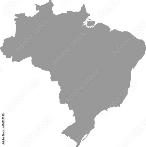 Brazil map on  png or transparent  background Symbols of Brazil . vector illustration