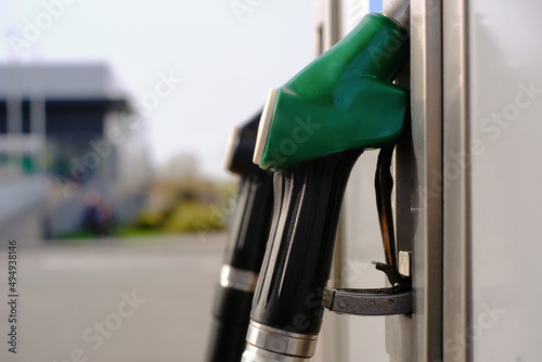 Petrol pump filling nozzles - Gas station - Energy Crisis concept