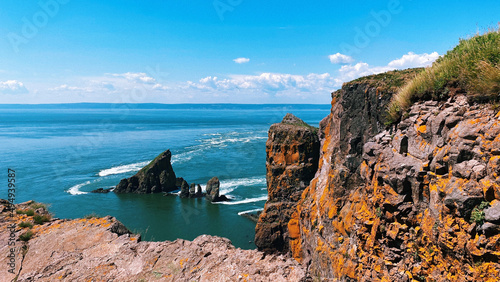 Photo Beautiful view of the cliffs and the sea